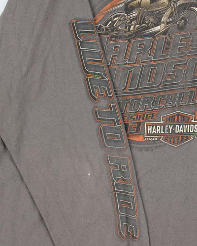 Vintage Harley Davidson Thunder Bay Graphic Long Sleeve T-Shirt - XL