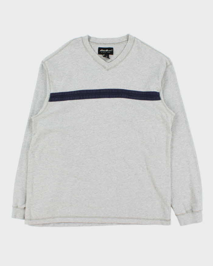 Vintage Eddie Bauer V-neck Long Sleeve T-shirt - M