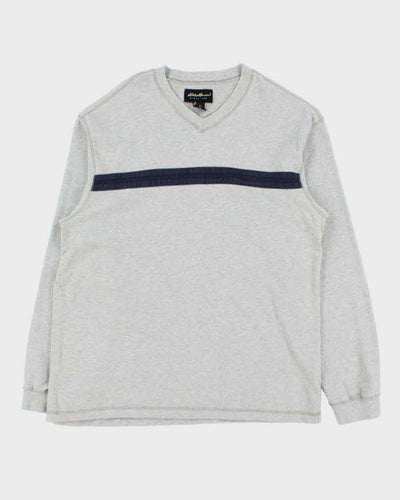 Vintage Eddie Bauer V-neck Long Sleeve T-shirt - M
