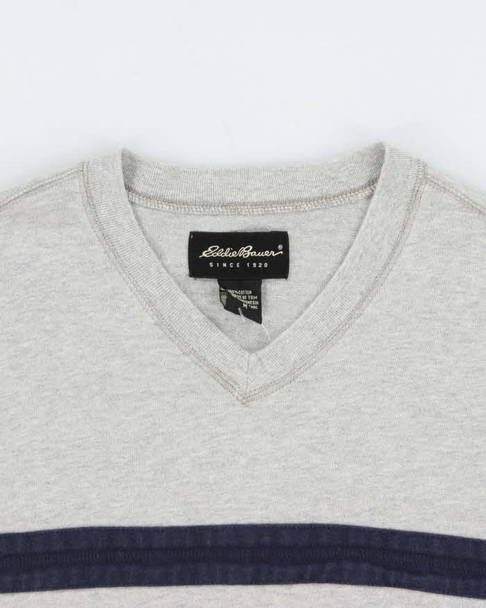 Vintage Eddie Bauer V-neck Long Sleeve T-shirt - M