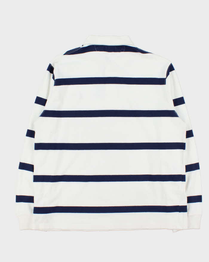 Vintage Polo Ralph Lauren Striped Custom Slim Fit Rugby Shirt - XL
