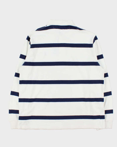 Vintage Polo Ralph Lauren Striped Custom Slim Fit Rugby Shirt - XL