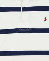 Vintage Polo Ralph Lauren Striped Custom Slim Fit Rugby Shirt - XL