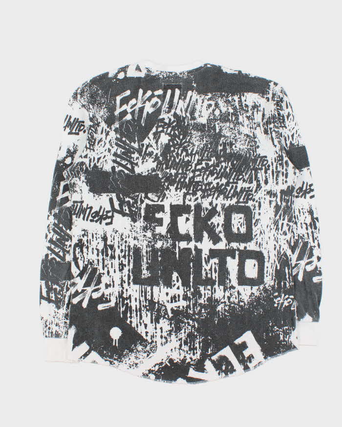 Vintage Y2K 00s Ecko UNTLD Graphic Long Sleeve Waffle T-Shirt - XL