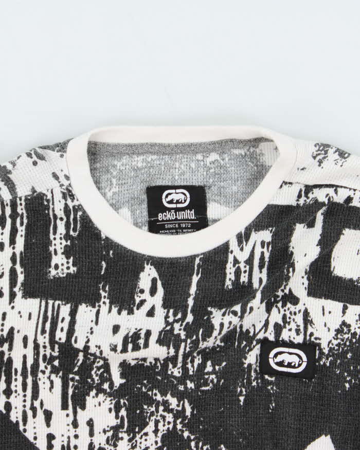 Vintage Y2K 00s Ecko UNTLD Graphic Long Sleeve Waffle T-Shirt - XL