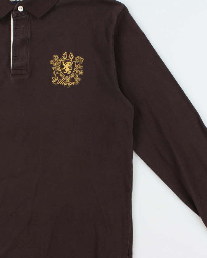 Vintage Y2K 00s Tommy Hilfiger Crest Long Sleeve Rugby Shirt - XL