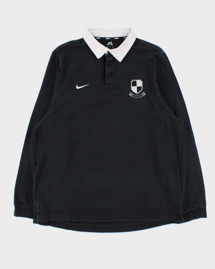 Vintage Nike SB Crest Long Sleeve Rugby Shirt - XL