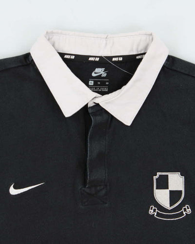 Vintage Nike SB Crest Long Sleeve Rugby Shirt - XL