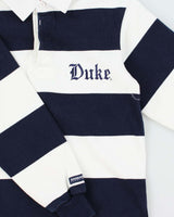Vintage 1990s Barbarian Duke Striped Long Sleeve Rugby Shirt - S