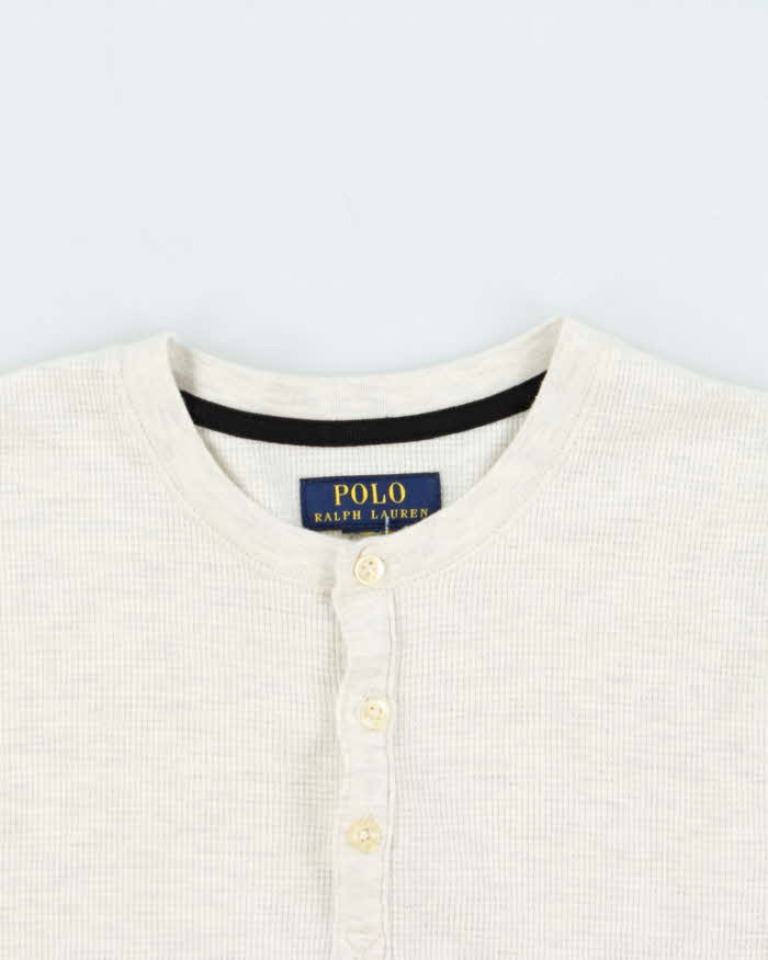 Vintage Polo Ralph Lauren Long Sleeve Waffle Henley T-Shirt - S