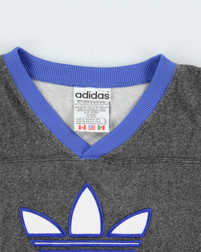 Vintage 1990s Adidas Originals Embroidered Trefoil 3/4 Sleeve T-Shirt - XL