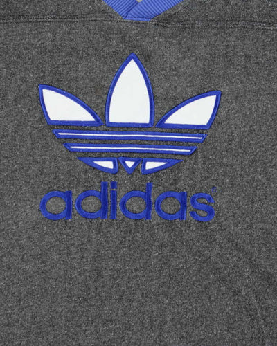 Vintage 1990s Adidas Originals Embroidered Trefoil 3/4 Sleeve T-Shirt - XL