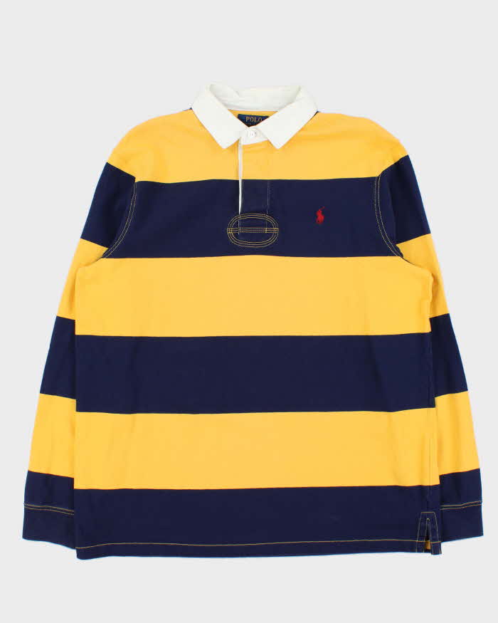 Vintage Polo Ralph Lauren Striped Long Sleeve Rugby Shirt - XL
