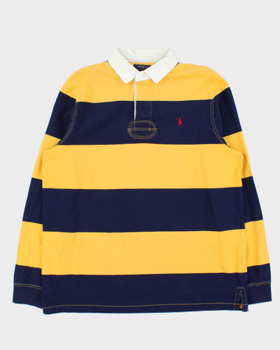Vintage Polo Ralph Lauren Striped Long Sleeve Rugby Shirt - XL