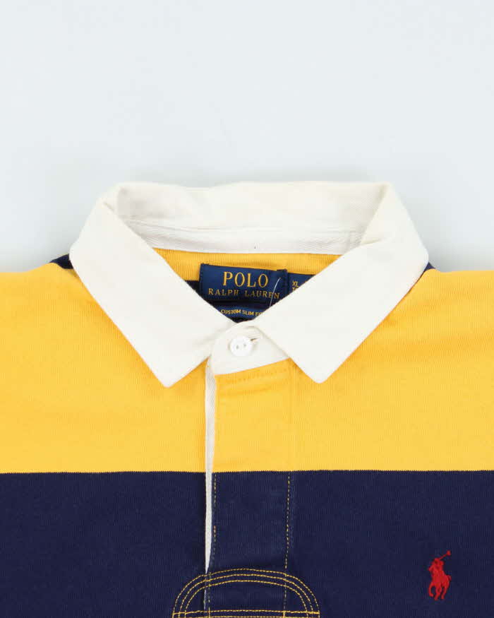 Vintage Polo Ralph Lauren Striped Long Sleeve Rugby Shirt - XL