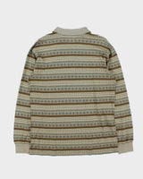 Vintage 1990s Dunhill Patterned Long Sleeve Polo - M
