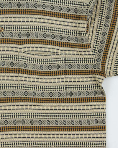 Vintage 1990s Dunhill Patterned Long Sleeve Polo - M