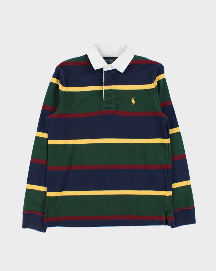Vintage Polo Ralph Lauren Striped Long Sleeve Rugby Shirt - S