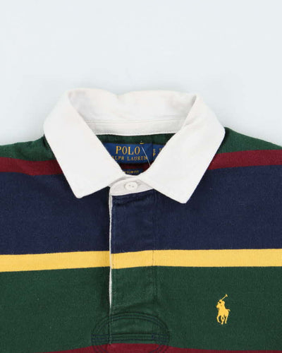 Vintage Polo Ralph Lauren Striped Long Sleeve Rugby Shirt - S