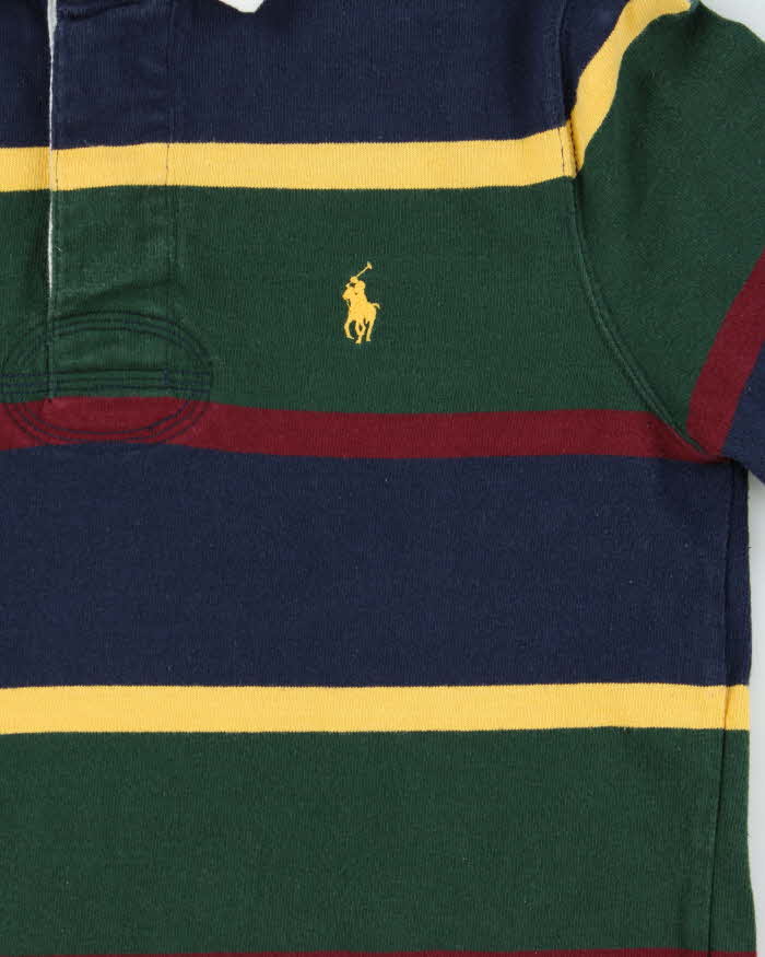 Vintage Polo Ralph Lauren Striped Long Sleeve Rugby Shirt - S