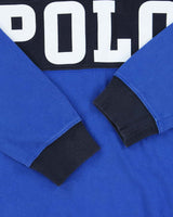 Vintage Polo Ralph Lauren Large Pony Spell Out Long Sleeve Rugby Shirt - L