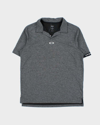 Vintage Oakley Centre Logo Poly Short Sleeve Polo Shirt - M