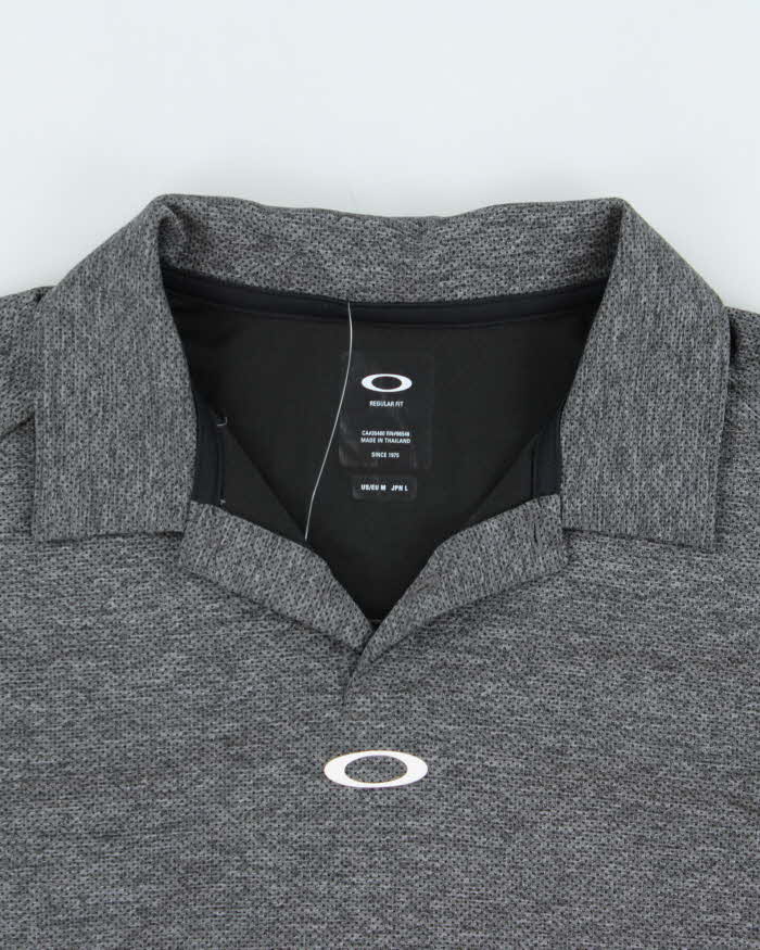 Vintage Oakley Centre Logo Poly Short Sleeve Polo Shirt - M