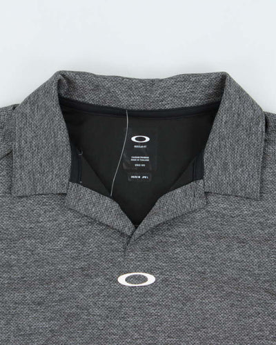 Vintage Oakley Centre Logo Poly Short Sleeve Polo Shirt - M