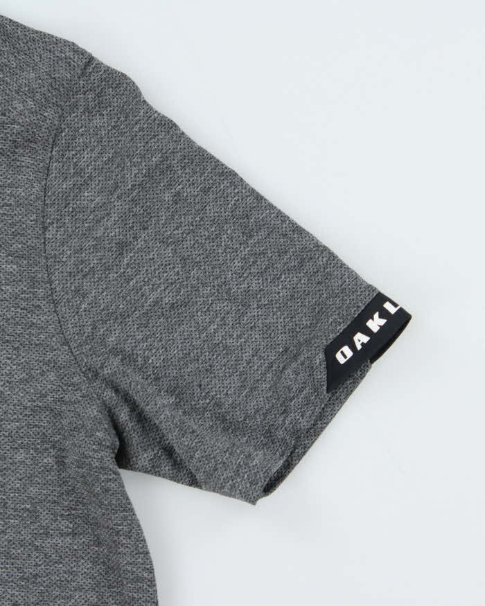 Vintage Oakley Centre Logo Poly Short Sleeve Polo Shirt - M