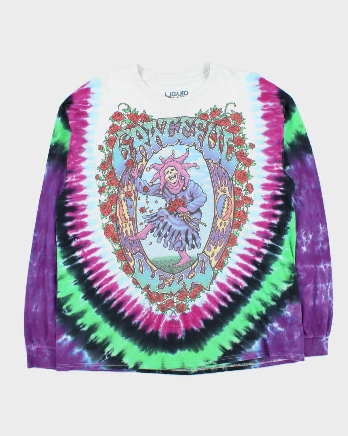 Vintage Liquid Blue Print Tag Grateful Dead Seasons Of The Dead Tie-Dye Long Sleeve T-Shirt - XL
