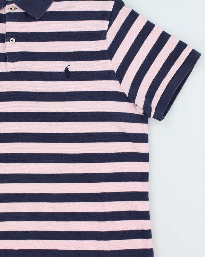 Vintage Polo Ralph Lauren Striped Custom Slim Fit Polo Shirt - L