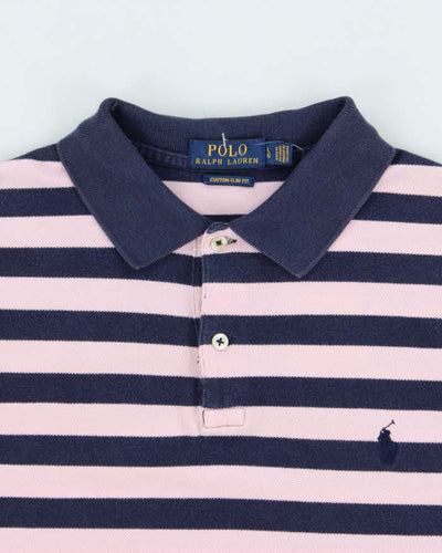 Vintage Polo Ralph Lauren Striped Custom Slim Fit Polo Shirt - L