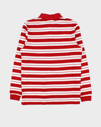Vintage Lacoste Striped Long Sleeve Polo Shirt - L