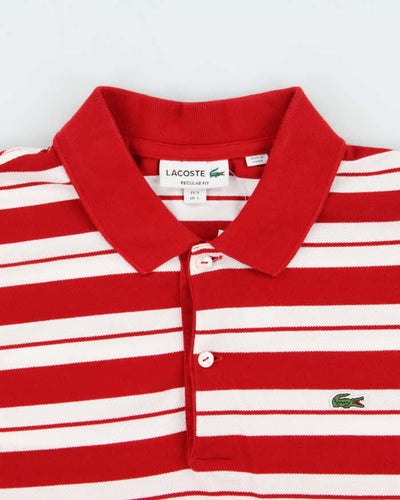 Vintage Lacoste Striped Long Sleeve Polo Shirt - L