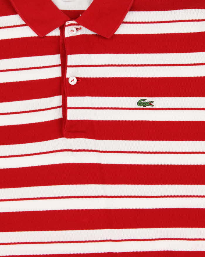 Vintage Lacoste Striped Long Sleeve Polo Shirt - L