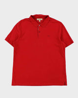 Vintage Burberry Nova Check Detailed Short Sleeve Polo Shirt - XXL
