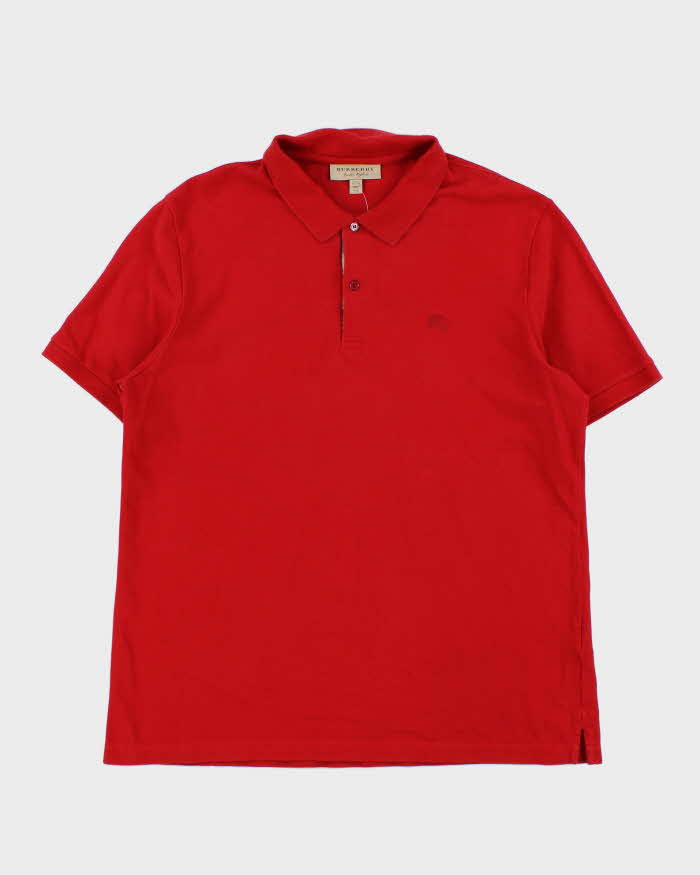 Vintage Burberry Nova Check Detailed Short Sleeve Polo Shirt - XXL
