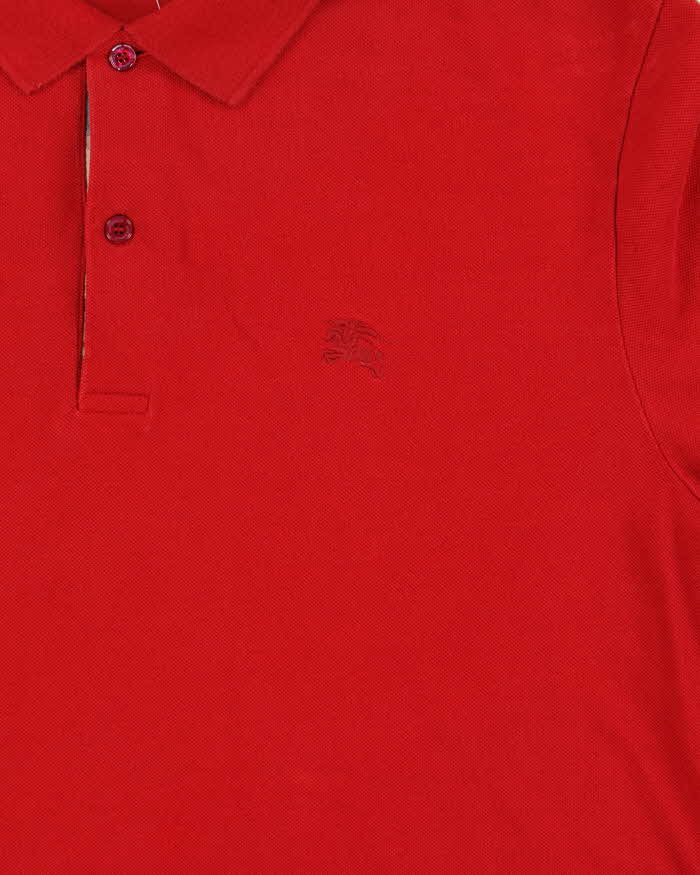 Vintage Burberry Nova Check Detailed Short Sleeve Polo Shirt - XXL