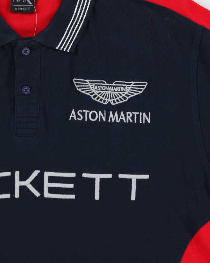 Vintage 00s Aston Martin Racing By Hackett Long Sleeve Polo Shirt - XL
