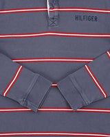 Vintage Y2K 00s Tommy Hilfiger Striped Long Sleeve Rugby Shirt - L