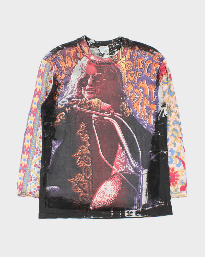 Vintage 1980s Stedman Janis Joplin Mosquitohead Tie-Dye Long Sleeve Single Stitch T-Shirt - L