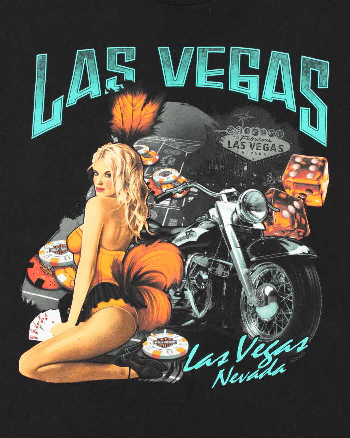 Vintage Harley Davidson Las Vegas Nevada Crewneck T-Shirt - L