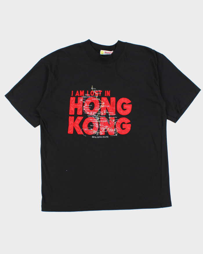 Vintage 1990s Hong Kong Island Embroidered Crewneck T-Shirt - L