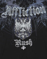 Vintage Y2K 00s Affliction Gothic Distressed Hem Crewneck T-Shirt - M