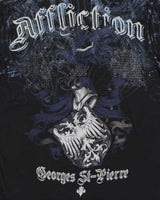 Vintage Y2K 00s Affliction Gothic Distressed Hem Crewneck T-Shirt - M