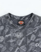 Vintage Y2K 00s Harley Davidson Repeat Badge Crewneck T-Shirt - L