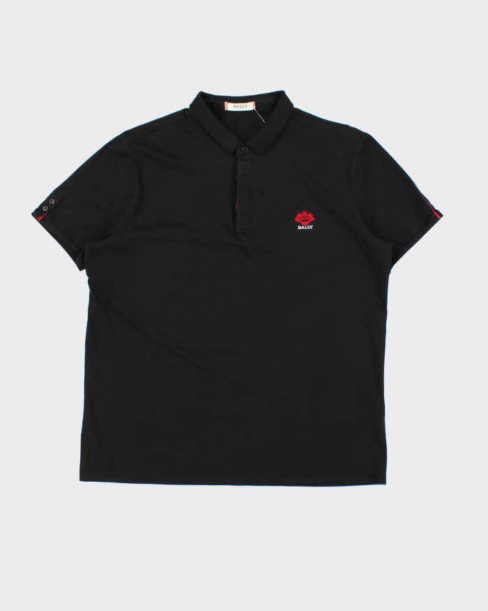 Vintage Bally Button Detail Short Sleeve Polo Shirt - L