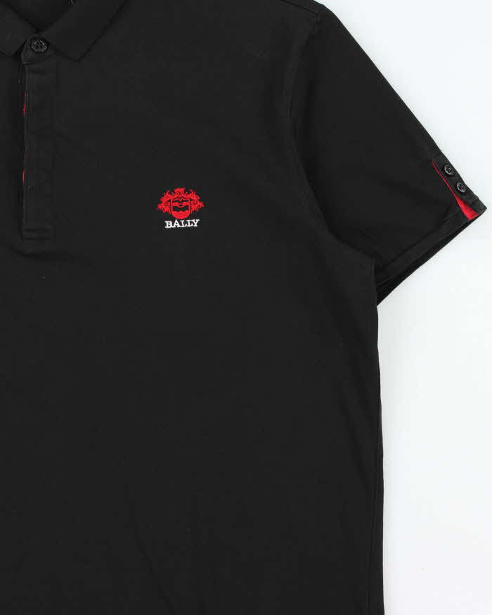 Vintage Bally Button Detail Short Sleeve Polo Shirt - L