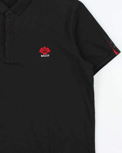 Vintage Bally Button Detail Short Sleeve Polo Shirt - L