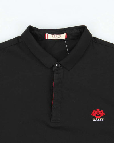 Vintage Bally Button Detail Short Sleeve Polo Shirt - L